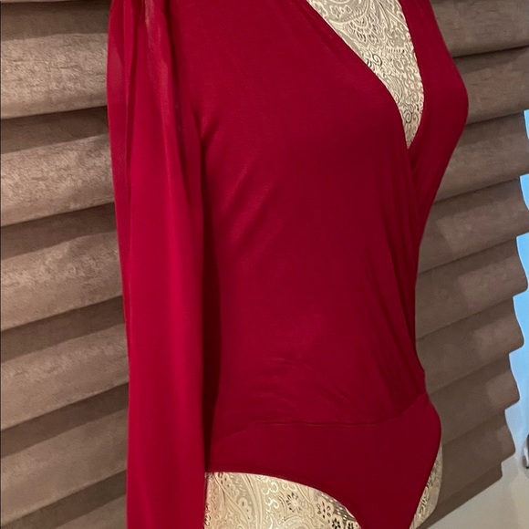BEBE burgundy red bodysuit XS - Picture 9 of 11